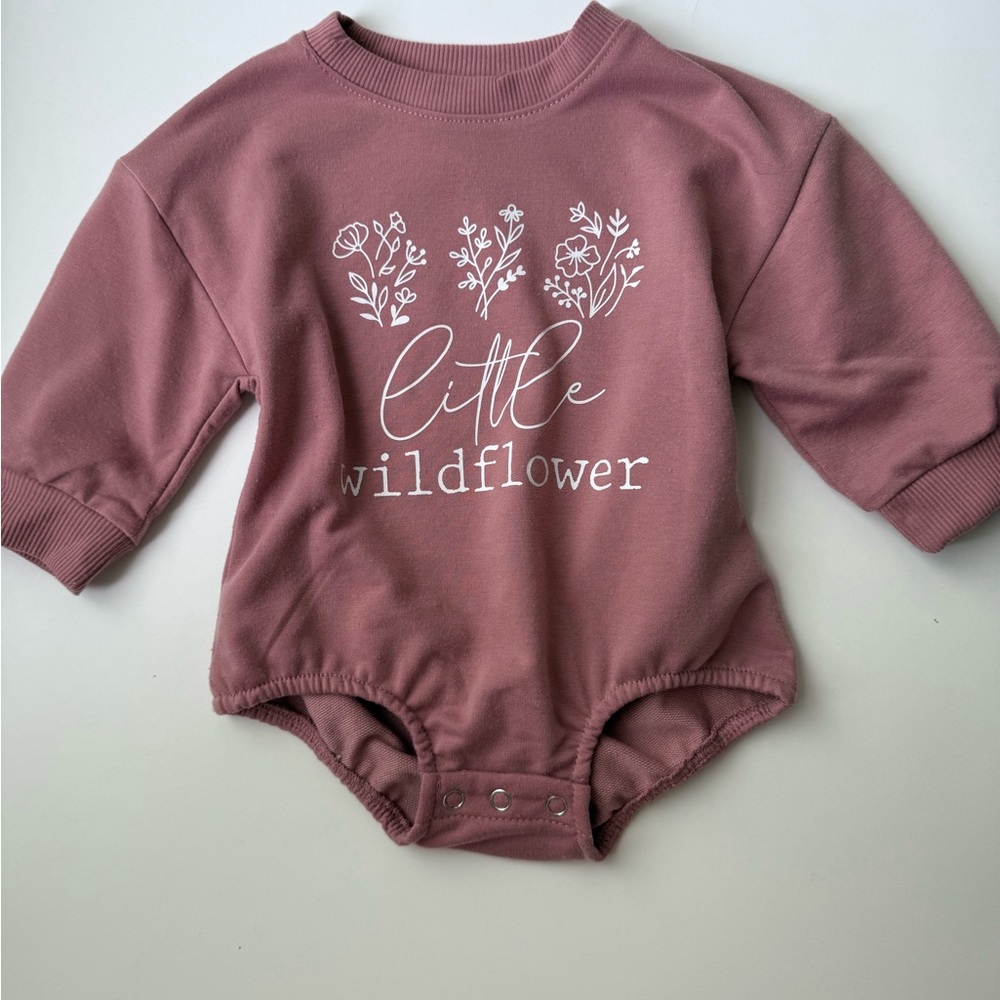 Mauve 'Little Wildflower' Kids One Piece